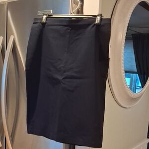 89th & Madison Dark Blue Pencil Skirt